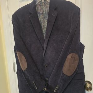 Ralph Ralph Lauren Men's Black With Brown Elbow Patches